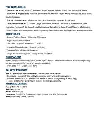 Dammam, Job Seekers, Mechanical Engineer (Hvac Estimation & Design Engineer)