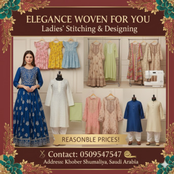 Al Khobar Al Shamalia, Tailoring, Ladies Dress Stiching, Desidning And Alteration