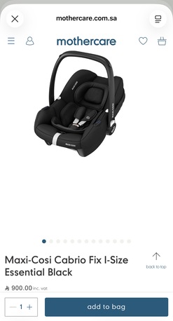 Jubail, Baby & Kid Stuff, SAR 150,  Max-cosi Car Seater For Sale