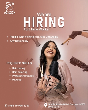Dammam, Jobs, We Are Hiring Female Beautician