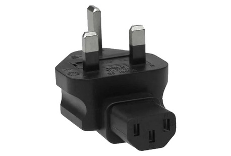 New York, Electronics, USD 6,  C13 To UK BS1363 Angled Power Plug Adapter