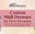 Stylish Cotton Midi Dress For Women &ndash; Soft & Elegant