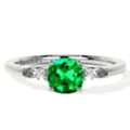 USD 4998,  Buy 0.90cttw Cushion-Shaped Emerald Ring For Sale At GemsNY
