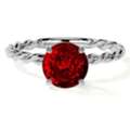 USD 2895,  Luxury 0.65cts Round Shape Natural Ruby Rings Available Now At GemsNY