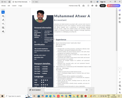 Riyadh, Job Seekers, Experienced Accountant-Keralite