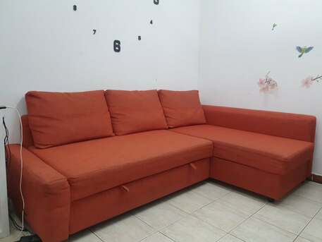 Khobar, Household Items, SAR 965,  Household Items For Sale: Sofa Bed, Chairs, Shelves, Computer Table, 43" TV Samsung