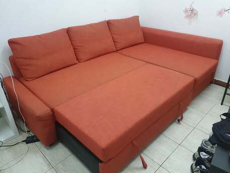Khobar, Household Items, SAR 965,  Household Items For Sale: Sofa Bed, Chairs, Shelves, Computer Table, 43" TV Samsung