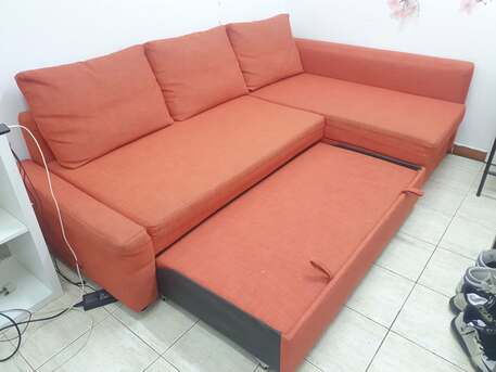Khobar, Household Items, SAR 965,  Household Items For Sale: Sofa Bed, Chairs, Shelves, Computer Table, 43" TV Samsung