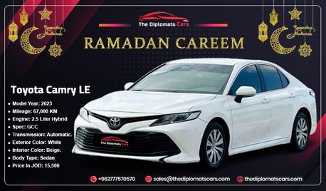 Amman, Vehicles, Cars & Trucks , JOD 15500,  Toyota Camry Hybrid,  2023,  Automatic,  67000 KM,  Duty Free Toyota Camry LE