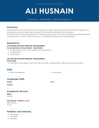 Riyadh, Job Seekers, MACHNICAL Job