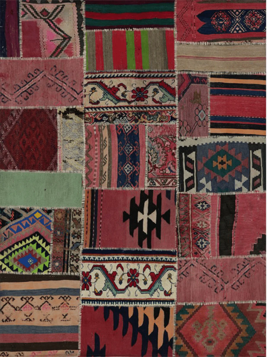 New York, Furniture, USD 250,  5x6 Vintage Persian Patchwork Kilim Area Rug - 109175