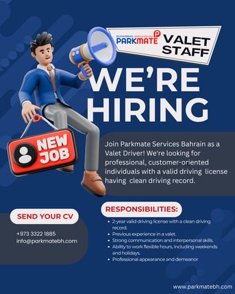 Manama, Jobs, Hirring For Valet Driver