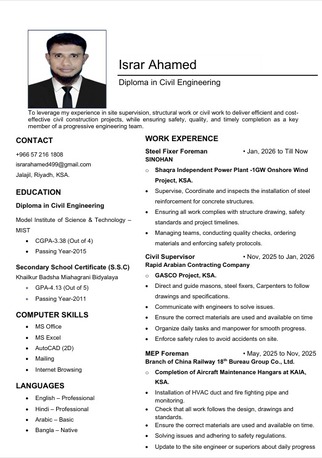 Riyadh, Job Seekers, Civil Site Engineer, Civil Supervisor, Civil Foreman