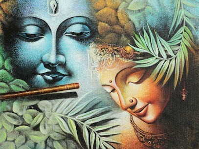 Mumbai, Household Items, Radha Krishna Spiritual Canvas Painting