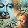 Radha Krishna Spiritual Canvas Painting