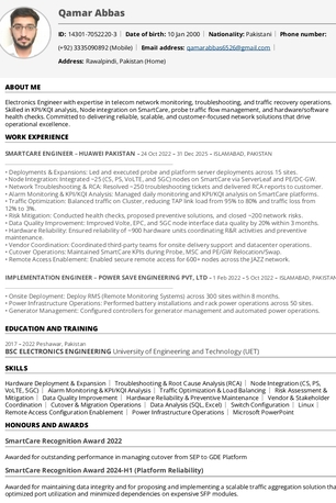 Riyadh, Job Seekers, Open To Telecom & Network Engineer Roles | 4y Exp