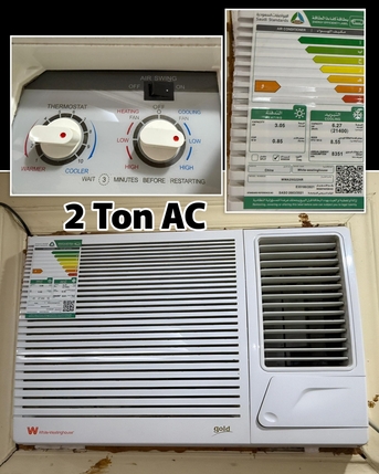 Jeddah, Household Items, SAR 1610,  Urgent Exit Sale - 2 Ton AC & Large Refrigerator - Under Warranty