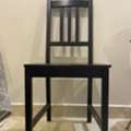 SAR 100,  Set Of 6 Black Wood IKEA Dining Chairs