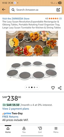 Al Shemaysi, Household Items, SAR 25,  Rotating Food Organizer Tray, Large Lazy Susan Turntable For Kitchen & Dining Tables