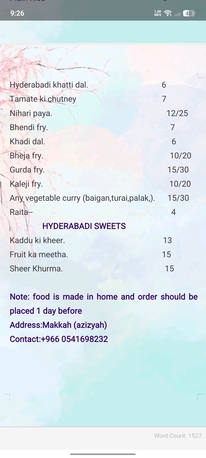 Makkah, Food Delivery, Home Made Hyderabadi Food In Makkah Azizyah