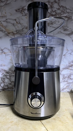 Al Malaz, Household Items, SAR 280,  Moulinex Juicer Easy Fruit. 800W, 2 Speed , Pulp Container 3L, Silver And Black