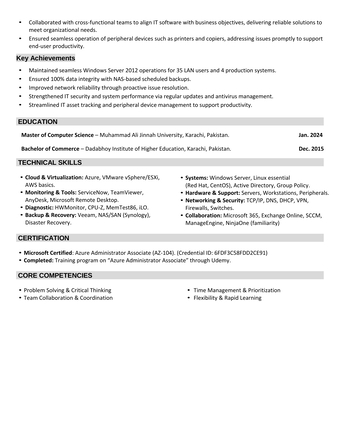 Al Naseem, Job Seekers, Experienced System Engineer | System Administrator Seeking Job Opportunity &ndash; Riyadh