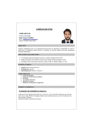 Jubail, Job Seekers, Civil Engineer/supervisor