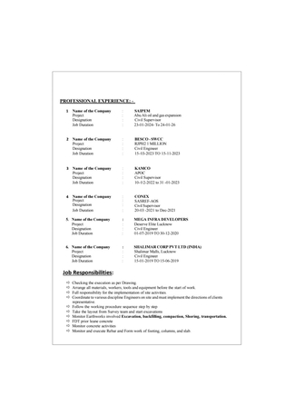 Jubail, Job Seekers, Civil Engineer/supervisor