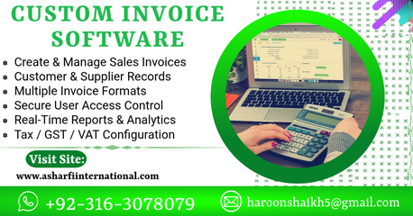 Islamabad, Software Development, Custom Invoice Software For Smart Billing