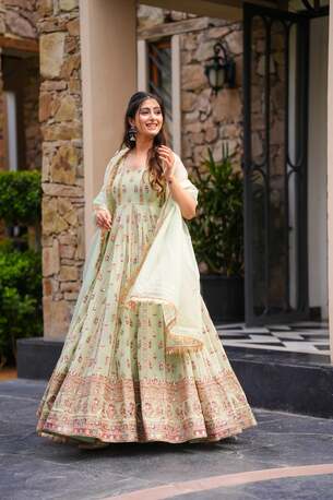 Jaipur, Clothing & Accessories, INR 10000,  Shop Premium Georgette Maxi Set For Sangeet & Wedding