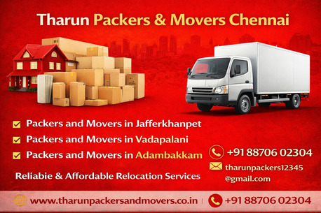 Chennai, Delivery, Trusted Packers And Movers In Jafferkhanpet, Vadapalani & Adambakkam &ndash; Tharun Packers