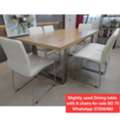 BHD 75,  ✅️ Slightly Used Dining Table With 6 Chairs For Sale In Good Condition With Delivery