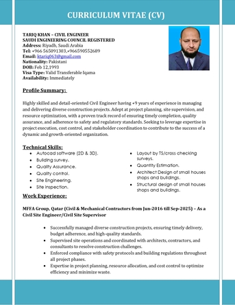 Riyadh, Job Seekers, Seeking A Job As A Civil QC Inspector / Qc  Engineer