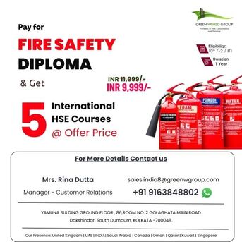 Kolkata, Lessons Offered, Fire Safety Diploma Course In Kolkata