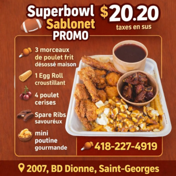 Quebec City, Food Delivery, Commandez Restaurant Livraison Saint-Georges | Restaurant Le Sablonet