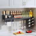 SAR 175,  Wall Mounted Modern Kitchen Spice Rack With Utensils Cup And Knife Holder