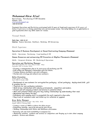 Dammam, Job Seekers, Operation/Business Development/Sales Executive