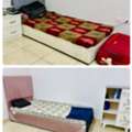 SAR 250,  2 Single Beds + Coffee Rack For Sale
