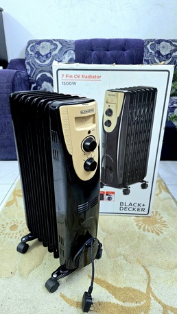 East Riffa, Household Items, BHD 25,  Black+Decker 7-Fin Oil Filled Radiator OR070D-B5 | 1500W | Original Packaging