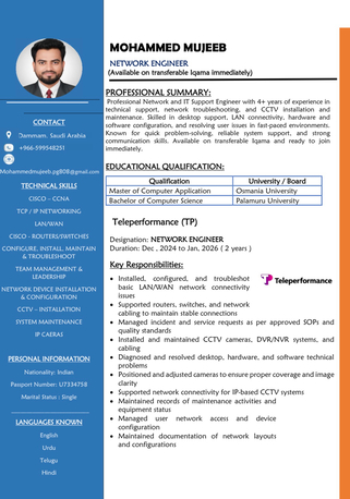 Riyadh, Job Seekers, Network Engineer Riyadh