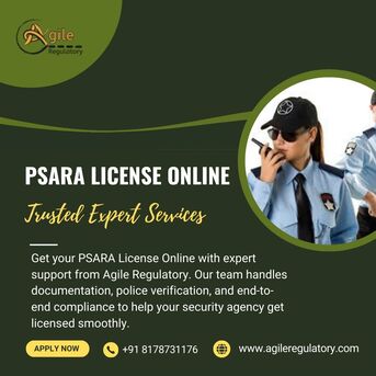 Noida, Business, Apply For PSARA License Online With Agile Regulatory
