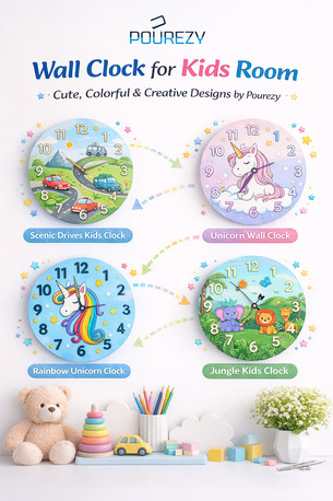 Jaipur, Baby & Kid Stuff, INR 599,  Wall Clock For Kids Room &ndash; Add Fun & Learning With Pourezy
