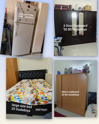 Gudaibiya, Furniture, BHD 3050,  House Hold Items For Sale  ( Fridge, Cupboards & Bed)