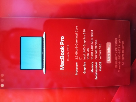 Madinah, Computers, SAR 2200,  Apple Macbook Pro 15 Inch 2019 Core I7