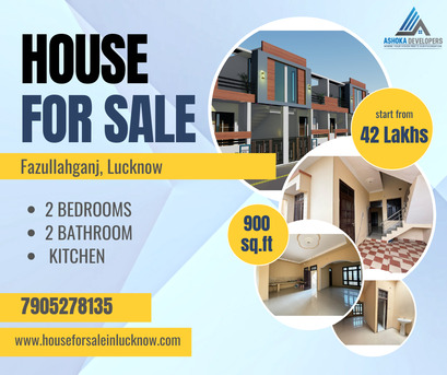 Lucknow, Real Estate For Sale, INR 4200000,  2 BR,  900 Sq. Feet,  Buy 2bhk 900 Sq.ft House In Lucknow &ndash; By Ashoka Developer