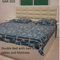 SAR 1100,  Riyadh...Double Bed With Mattress, Dressing Table, Almirah Full SIze, IKEA Dining Table