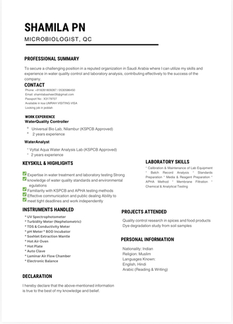 Al Mahjar, Job Seekers, Microbiologist