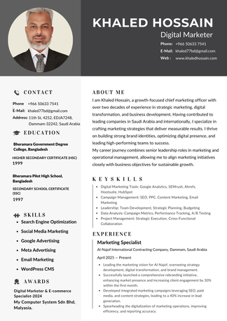 Khobar, Job Seekers, Digital Marketer (SEO, PPC, Social Media) | 10+ Years Experience | Seeking New Opportunity