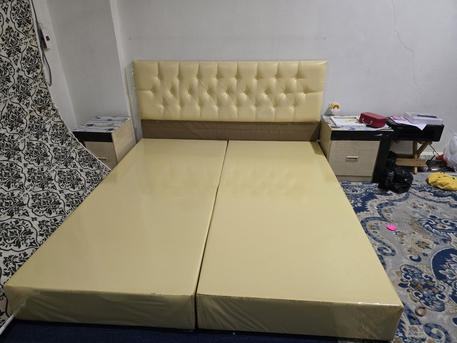 Dammam, Furniture, SAR 400,  Double Bed With Mattress With Two Side Drawers 0540761356.