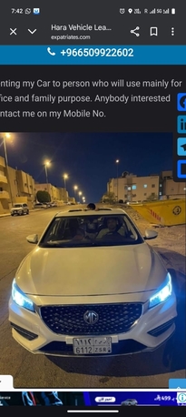 Hara, Vehicle Lease Transfer, SAR 1800,  Renting MG6 Car 2020 Model.